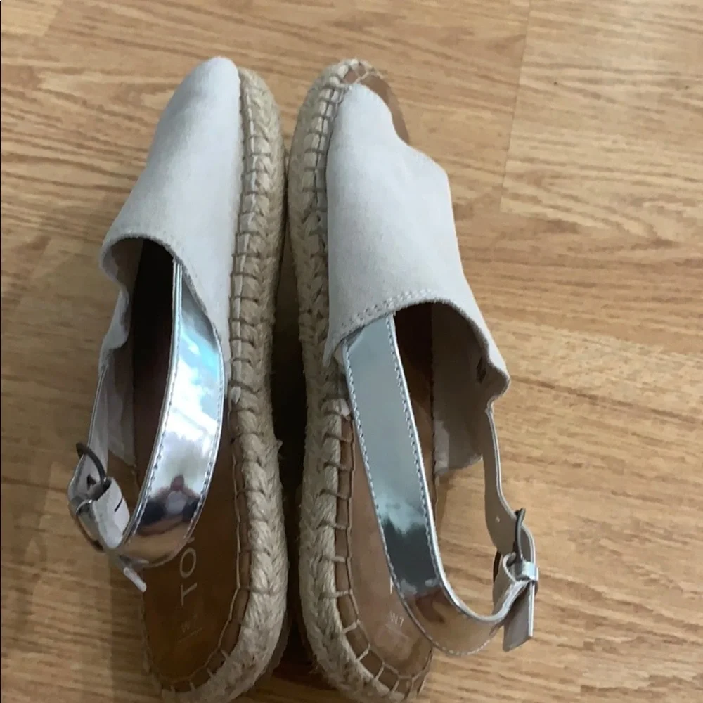 Toms Clara Woman’s Suede Slingback Espadrilles 7